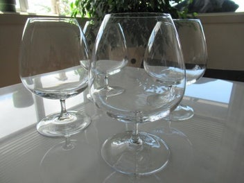 Listing 3 of 16 for CHRISTOFLE (FRANCE) LEAD CRYSTAL BRANDY/COGNAC GLASSES BOXED -SET/2