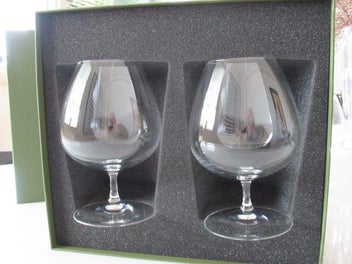 Listing 7 of 16 for CHRISTOFLE (FRANCE) LEAD CRYSTAL BRANDY/COGNAC GLASSES BOXED -SET/2
