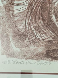 Listing 3 of 5 for Framed Limited Edition Judith Kunzle print - Cook Islands Drum Dancer