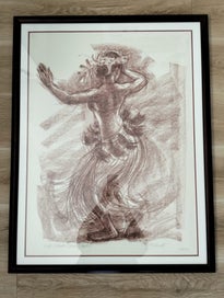 Listing 5 of 5 for Framed Limited Edition Judith Kunzle print - Cook Islands Drum Dancer