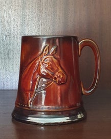 Listing 1 of 8 for Vintage SylvaC England Horse Head Tankard Mug #2343 Treacle Glaze Mid-Century