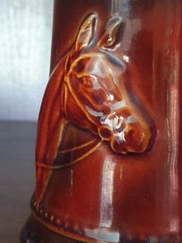 Listing 4 of 8 for Vintage SylvaC England Horse Head Tankard Mug #2343 Treacle Glaze Mid-Century