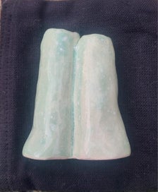 Listing 2 of 3 for ***Tiny Treasures*** Gorgeously glazed twin miniature pottery vase.
