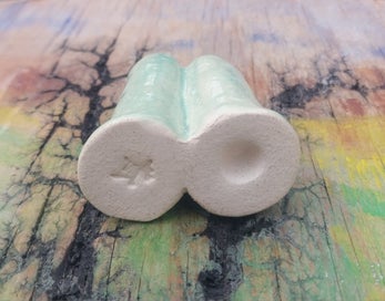Listing 3 of 3 for ***Tiny Treasures*** Gorgeously glazed twin miniature pottery vase.