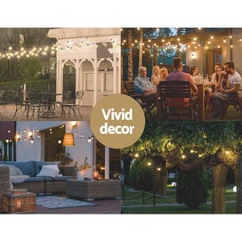 Listing 5 of 6 for 82M Festoon Lights Christmas Fairy String Outdoor Party Garden Decor