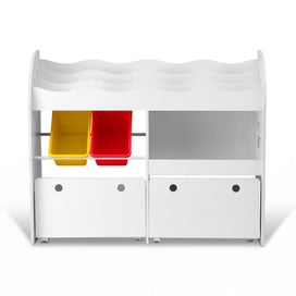 Listing 4 of 7 for Keezi 3 Tiers Kids Bookshelf Storage Children Bookcase Toy Box Organiser Display