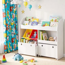 Listing 7 of 7 for Keezi 3 Tiers Kids Bookshelf Storage Children Bookcase Toy Box Organiser Display