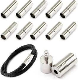 Listing 5 of 6 for 20 PCS Cord End Caps for Jewelry Making, Push Clasps for Leather Rope Neckl