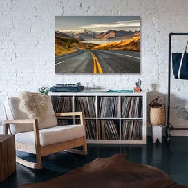 Listing 3 of 3 for Framed $1 RESERVE 1 Panel Canvas Art Print - Road to Mt Cook