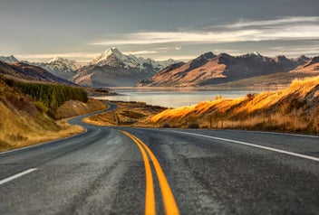 Listing 1 of 3 for Framed $1 RESERVE 1 Panel Canvas Art Print - Road to Mt Cook