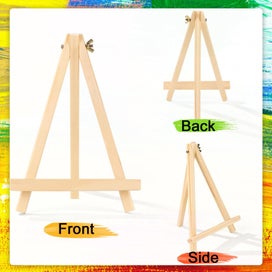 Listing 3 of 7 for 9 inch Easel for Painting, 6 Pack Wooden Easel Stand for Sign, Small Art Ea
