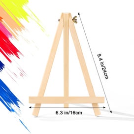 Listing 6 of 7 for 9 inch Easel for Painting, 6 Pack Wooden Easel Stand for Sign, Small Art Ea