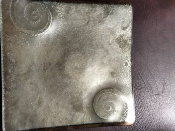 Listing 2 of 5 for Gorgeous hand made gold leaf glass koru serving dish.