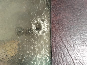 Listing 5 of 5 for Gorgeous hand made gold leaf glass koru serving dish.