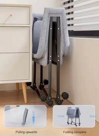 Listing 5 of 13 for Luna Portable Compact Folding Baby Bassinet with Canopy and Locking Wheels