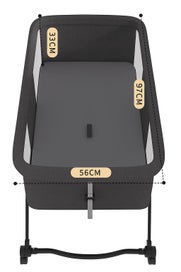 Listing 8 of 13 for Luna Portable Compact Folding Baby Bassinet with Canopy and Locking Wheels
