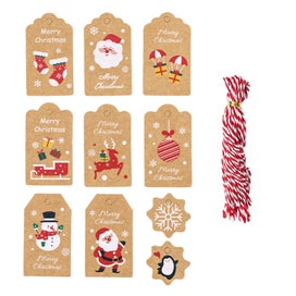 Listing 3 of 9 for Christmas Gift Tag Christmas Gift Tags, Kraft Paper Hang Labels with Ropes