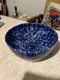 Listing 11 of 12 for Vintage 90s Blue and White Bowl with signature