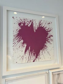 Listing 1 of 12 for Authentic MR BRAINWASH ''Heart Splash'' Original Hand Finish Framed Print 2010