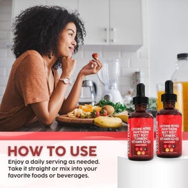 Listing 3 of 8 for Cayenne Pepper Hawthorn Beet Root Turmeric Vitamin K2+D3 Drops Supplements 60ml