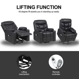 Listing 6 of 11 for Electric Recliner Chair Massage Heated Lift Lounge Sofa