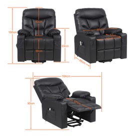 Listing 8 of 11 for Electric Recliner Chair Massage Heated Lift Lounge Sofa
