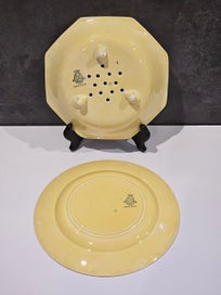 Listing 3 of 6 for Crown Ducal English Porcelain Florentine Rosalie Patter Berry Bowl & Underplate.