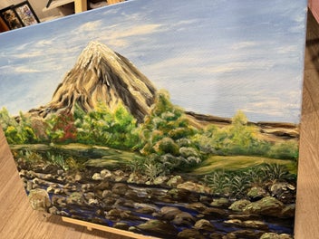 Listing 3 of 7 for Mt Taranaki Original Painting by Waru J