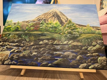 Listing 5 of 7 for Mt Taranaki Original Painting by Waru J