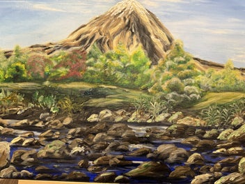 Listing 7 of 7 for Mt Taranaki Original Painting by Waru J