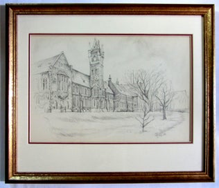 Listing 2 of 4 for TOM ESPLIN "OTAGO UNIVERSITY" PENCIL DRAWING 1966
