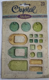 Listing 1 of 1 for CRYSTAL STICKERS - 18 X EPOXY GEL STICKERS