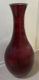 Listing 3 of 4 for Huge Glass Vase in Red