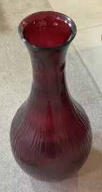 Listing 4 of 4 for Huge Glass Vase in Red