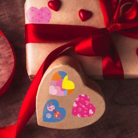 Listing 4 of 8 for Valentines Gift Tags Stickers Heart Stickers Labels Sheets Valentine's Day