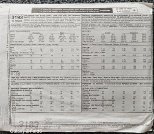 Listing 2 of 2 for McCALL'S 3193, CHILDREN AND BOY'S SHIRT, TANK TOP, PULL-ON CROPPED PANTS
