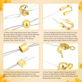 Listing 5 of 7 for Crimp Beads for Jewelry Making DIY Crimp Tube and Beads Set 1200Pcs Crimpin