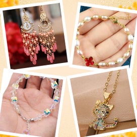 Listing 6 of 7 for Crimp Beads for Jewelry Making DIY Crimp Tube and Beads Set 1200Pcs Crimpin