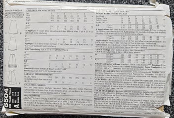 Listing 2 of 2 for NEW LOOK 6504, CHILDREN'S DRESS, SIX SIZE IN ONE