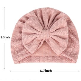 Listing 2 of 7 for Baby Hats with Big Bow, Perfect for Newborns and Baby Showers, Adorable Cot