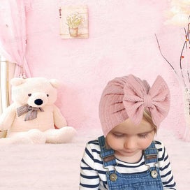 Listing 5 of 7 for Baby Hats with Big Bow, Perfect for Newborns and Baby Showers, Adorable Cot