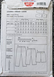 Listing 2 of 2 for BURDA 9615, CHILDREN ' LEGGINGS, ALL SIZES