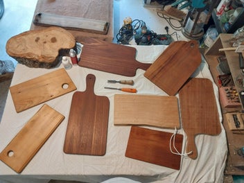 Listing 7 of 10 for Bespoke table on wheels for on a deck - steel & ceder