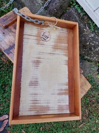 Listing 8 of 10 for Bespoke table on wheels for on a deck - steel & ceder