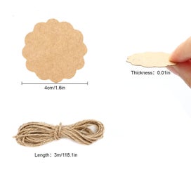 Listing 6 of 7 for 300pcs Kraft Paper Christmas Gift Tags , Blank Gift Label with String Attac
