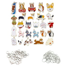Listing 1 of 6 for 78 PCS Dogs Keychains, Mixed Charms Bulk Keychains, Charms Pendants with Sn