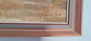 Listing 3 of 3 for Lovely Oil Painting by W. Buckley 1968