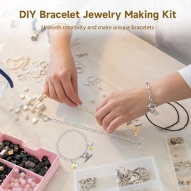 Listing 3 of 4 for 60 PCS DIY Bracelet Chains, Golden & Silver Chain with OT Buckle, Bulk Meta