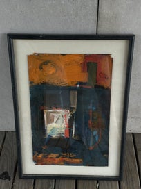 Listing 3 of 6 for Vintage Abstract Original Painting – Framed – Signed by Artist
