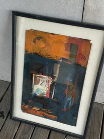 Listing 4 of 6 for Vintage Abstract Original Painting – Framed – Signed by Artist